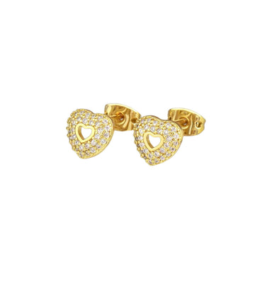 Chelsa heart Stud Earrings